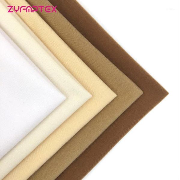 

zyfmptex 5 colors diy doll skin color fabric fleece velvet fabrics plush fiber cloth for costura sewing stuff toys knit nap1, Black;white