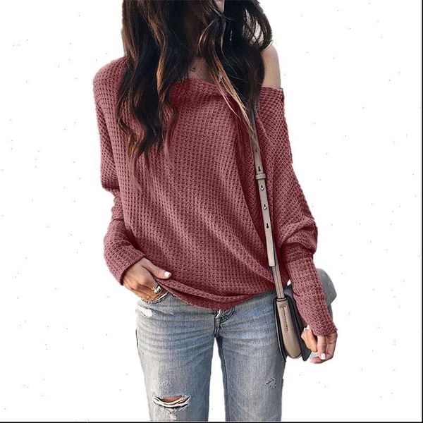 

2021 autumn winter sweater jumper women off shoulder sweater ladies long sleeve warm loose knitted sweater pullover women jumper, White;black