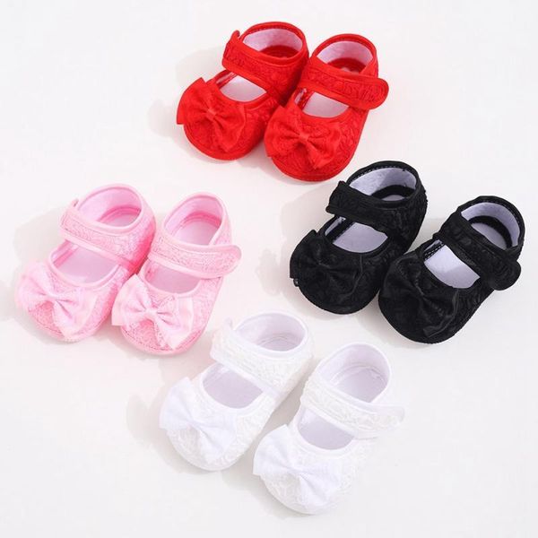 

first walkers toddler kid baby girl rose bowknot elastic band born walking shoes 20211