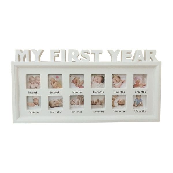 

my first year" pictures creative diy 0-12 month baby souvenirs commemorate kids growing memory gift display plastic p frame lj201