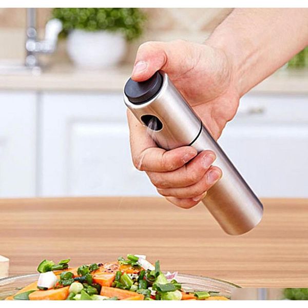 

1pc stainless steel olive pump spray bottle oil sprayer oiler pot bbq barbecue cooking tool can pot cookware kit jlluhi xhlight