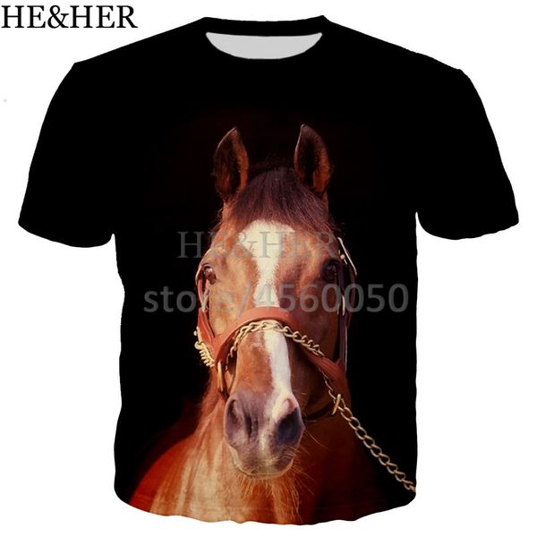 

new popular horse racing cartoon 3d print shirts graphic comics oversized men clothing