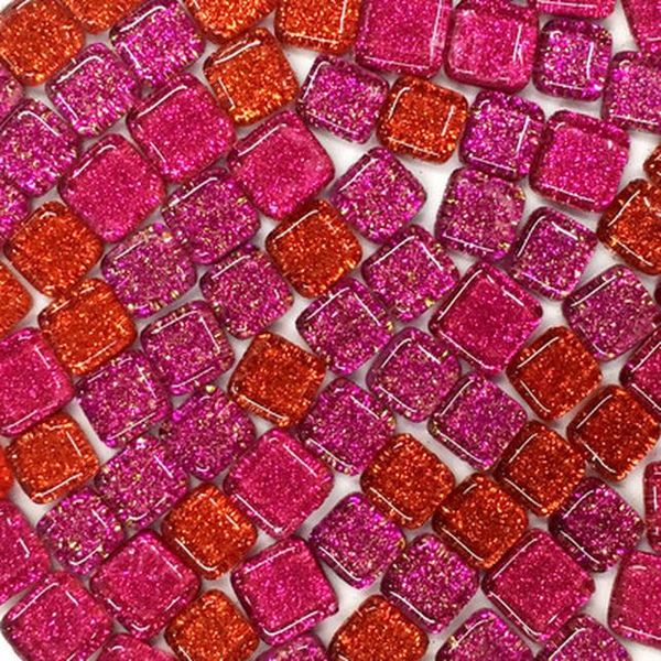 

120g square shape glass glitter mosaic tile mixed color brick glass for mosaic making diy children puzzle craft art 2x2cm wmtsxy xhhair