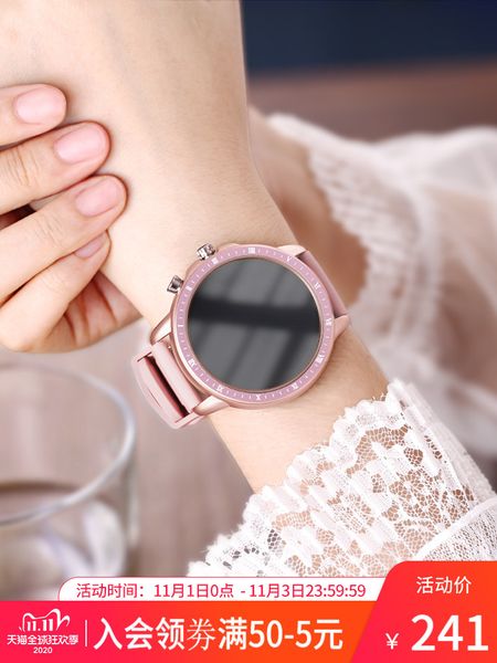 

smart women's multi-functional universal touch screen electronic watch huawei black technology millet oppo sports bracelet, Slivery;brown