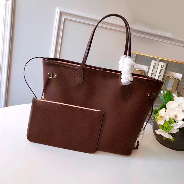 

2020 new fashion genuine leather women 32cm shopping handbag bag change classic letter women wallet crossbody bag ng