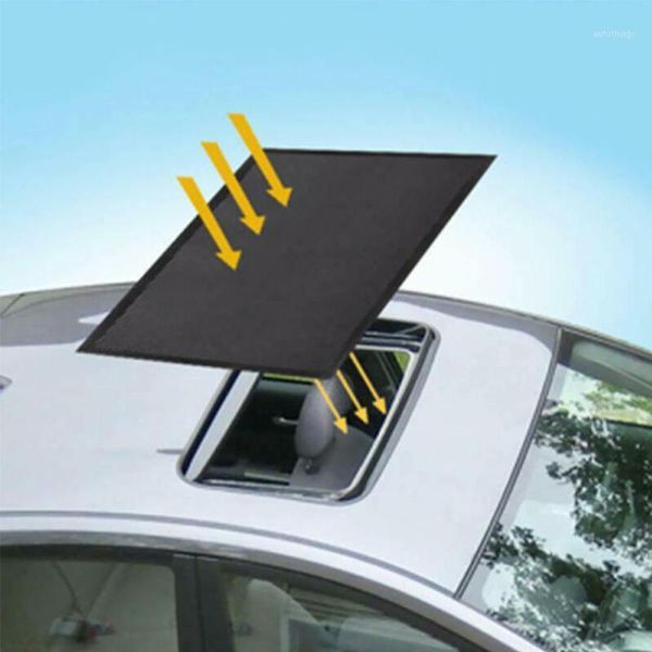 

magnetic car folding sun shade roof insulation sunscreen sun visor uv sunroof window shade cling sunshades1