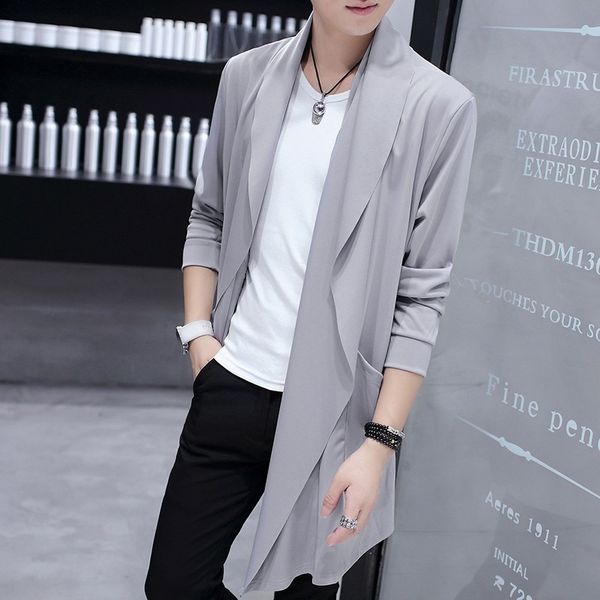 

new spring and autumn long overcoat for men, Tan;black