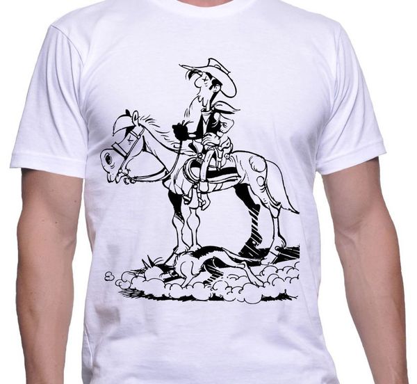 

maglietta lucky luke повседневный плюс размер tshirts hip hop style tops tee s 2xl спорта с капюшоном hoodie