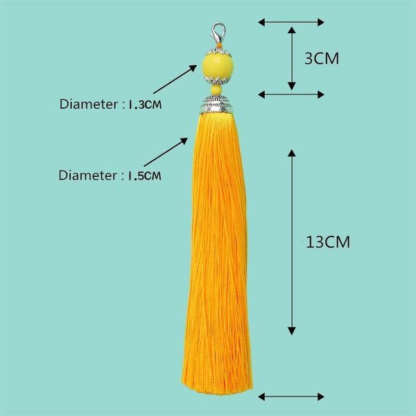 

2pcs new style lobster clasp tassel diy curtain garment clothes bag car decorative craft supplies classical style tassel pendant h sqcinl