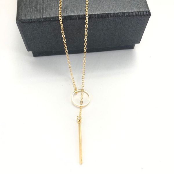

chaÃ®ne de collier collier, barre verticale circulaire rÃ©glable, Silver