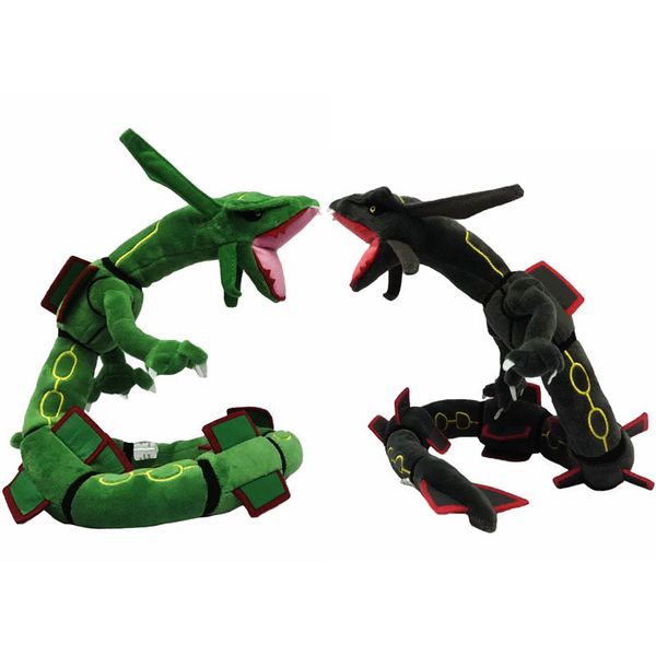 

anime cartoon green black rayquaza plush toys soft stuffed animal dolls 83cm 1011
