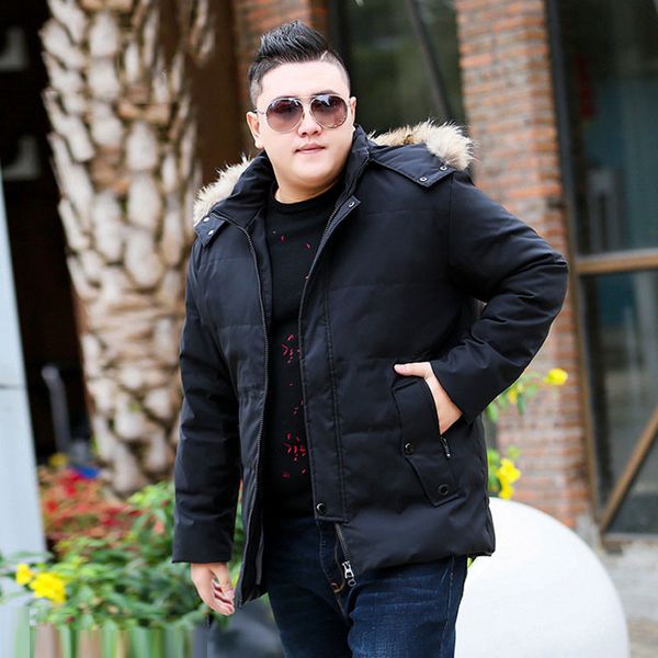 

red color: 2020 new winter medium long length turtleneck big male cotton with hood black jacket size s-10xl fvzh