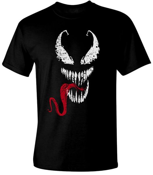 

men's venom face black t-shirt 2018 movie men women tee shirt sport hooded sweatshirt hoodie