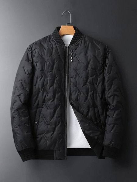 

men zip up quilted coat without tee z0gu#, Black;brown