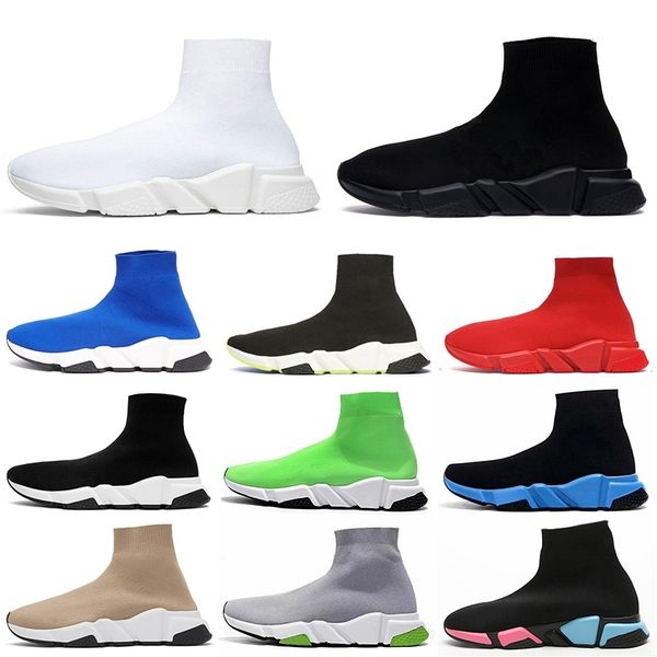 

высочайшее качество платформа носок дизайнерские обувь мужчины женщины роскошные скоростные тренеры урожай трюлер черный белый этолей граффи, Black