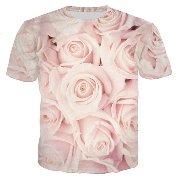 

new cool beautiful roses 3d print shirts comics oversized graphic men clothing