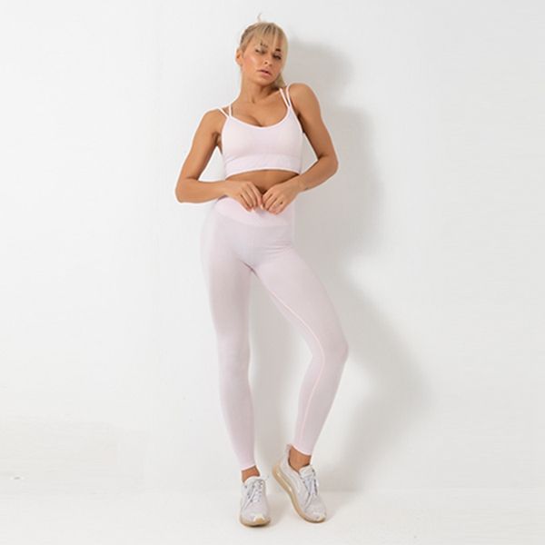 

new fashion designer women's cotton yoga suit, sportswear, fitness 2-piece, 2-piece bra or t-shirt and tights set 0025, Gray