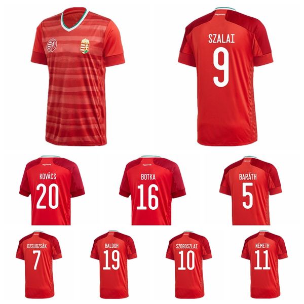 

20 21 soccer hungary jersey 9 szalai 7 dzsudzsak 17 varga 11 feczesin 16 patkai 2 lang 8 nagy barath football shirt kits, Black;yellow