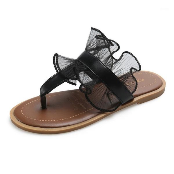 

sandals 2021 summer women flip flops black white shoes casual woman holiday beach slippers flat comfortable a22941