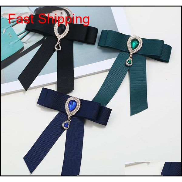 

new wholesale- pin brooches promotion ribbon trendy diamond jewelry broche bow brooch s qylqqt dh_seller2010, Black;gray