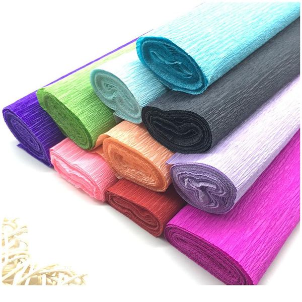 

250 * 50 см цветной crepe paper roll origami crinkled crepe paper craft diy цветы украшения подарочные подарочные упаковка pap jllbqt