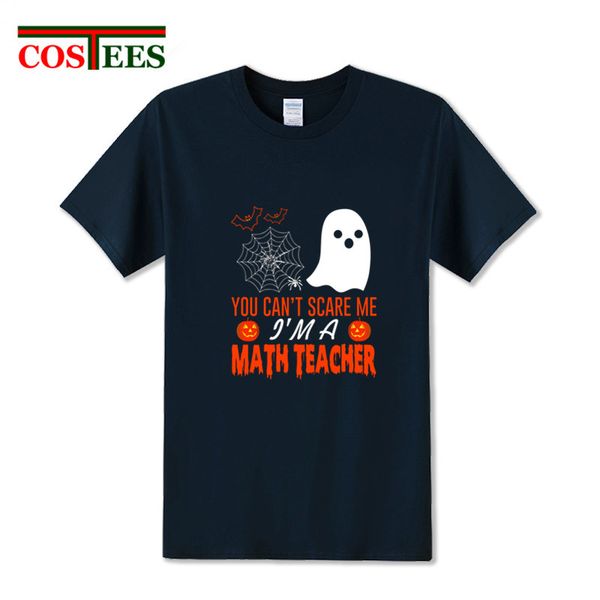 

sport cool horror halloween you can't scare me i'm a math teacher t shirt men funny men's t-shirt autumn style before christm