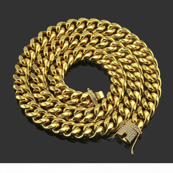 

20 24 30"customized chain men's heavy iced zircon miami cuban link custom necklace choker bling bling hip hop jewelry, Silver