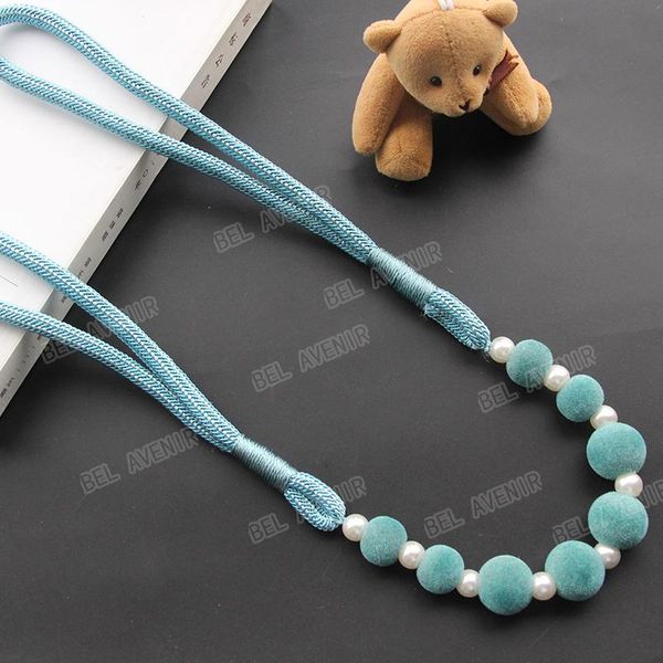 

1pc pompom rope clips curtain tieback buckle strap window drape holdbacks home decorative elegant living room accessories h jllvhy