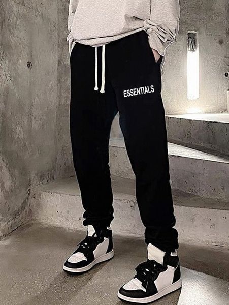 

men letter pattern drawstring waist sweatpants g9iw#, Black