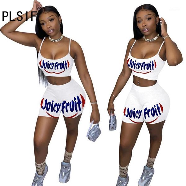 

summer recommend u neck letter print condole belt crop and short 2 pieces set high street beach style lady tracksuit1, Gray