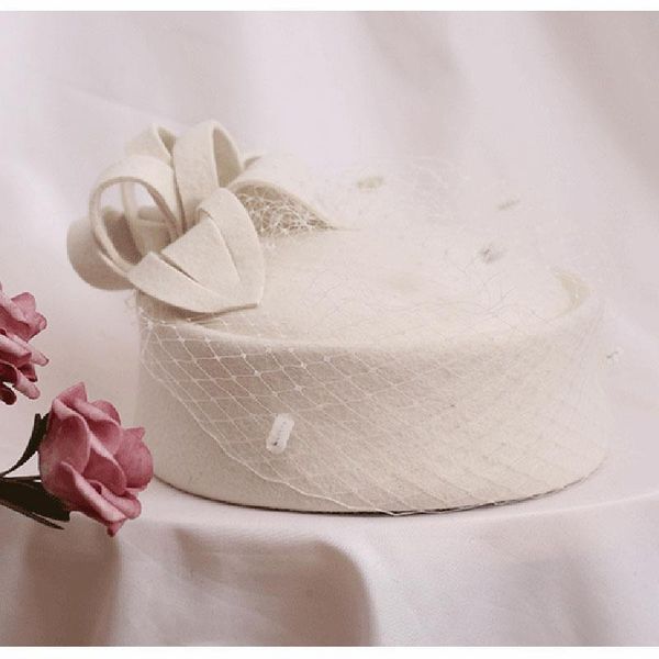 

2019 adjustable fascinating fedoras elegant female wool felt mesh bow floral formal berets fedora hats for women berets lm008 h qylwuz