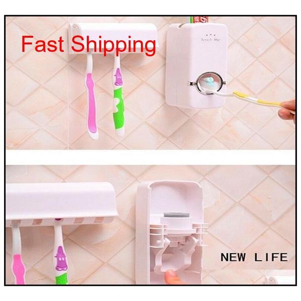 

matic toothpaste dispenser with toothbrush holders set family bathroom wall mount for toothbrush and qyljhp homes2011