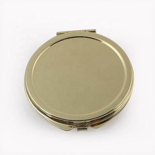 

women fashion gold travel small round souvenir compact mirror