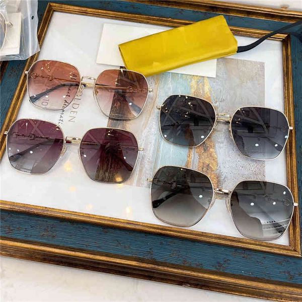 

2022 factory wholesale model golden years zhu suo lock ni same square anti ultraviolet gg0882 sunglasses, White;black