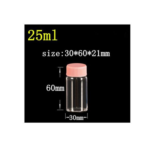 

30*60*21mm 25ml glass jars with plastic cap transparent empty glass bottles jars containers 24pcs/lot 30*60*2 jllgnt
