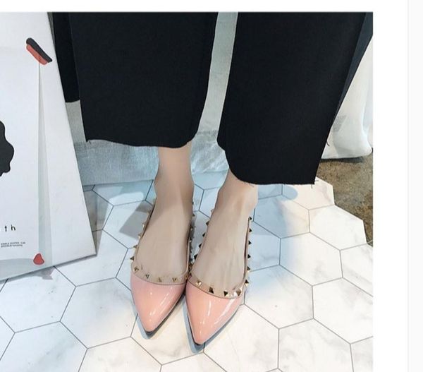 

2021 spring and autumn with new style fashion flat bottom pointed end women's shoes@ww7712, Black