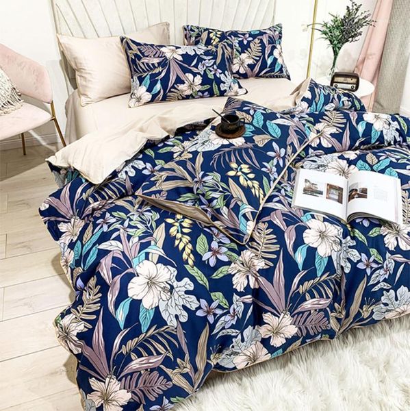 

bedding sets vintage unusual colorful flower set girl,full  king 60 cotton double home textile bed sheet pillow case quilt cover1