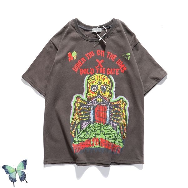 

2021 new kanye west album same paragraph skull palace hooded sweater men women hip-hop hoodies kids see ghosts trend sweatshirt 4v21, Black