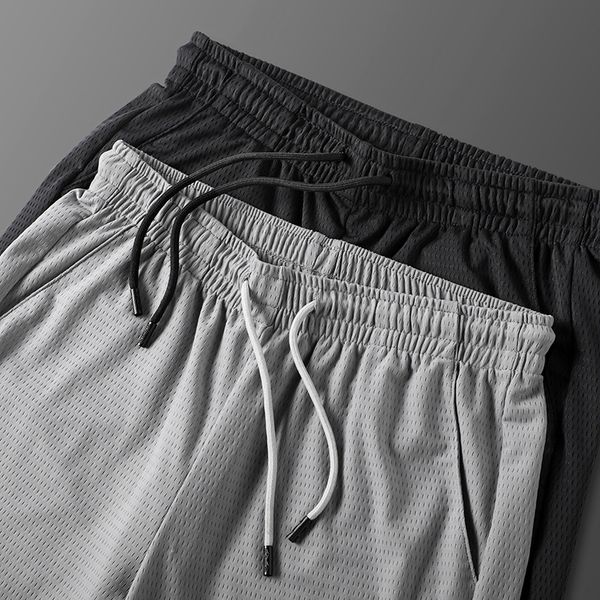 

мужского лед шелк кондиционер шорт мужской сетка дышащих capris большой под pantsunderpants спортивного pantsthin случайных спортивные брюк, Blue