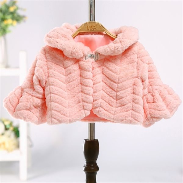 Ragazze Baby Bolero Giacca addensata in peluche per abito da sposa Party Light Champagne Pink Abbigliamento per ragazze Capispalla 2 4 6 8 10 12 anni 201208