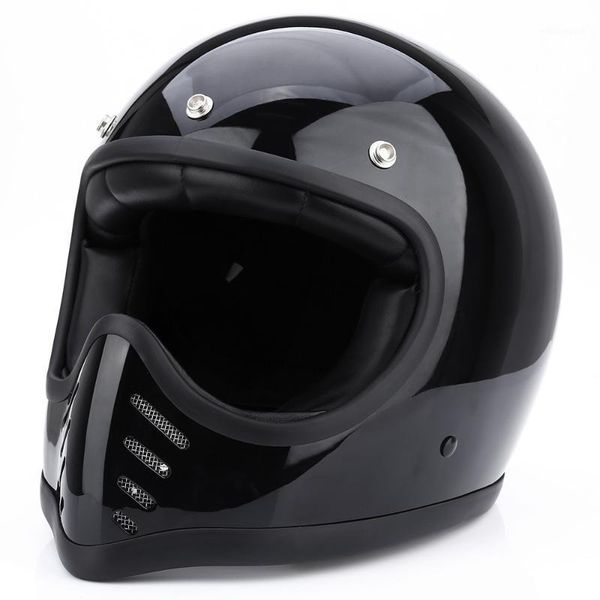 

motorcycle motorbike safety safe retro full face adjustable helmet1