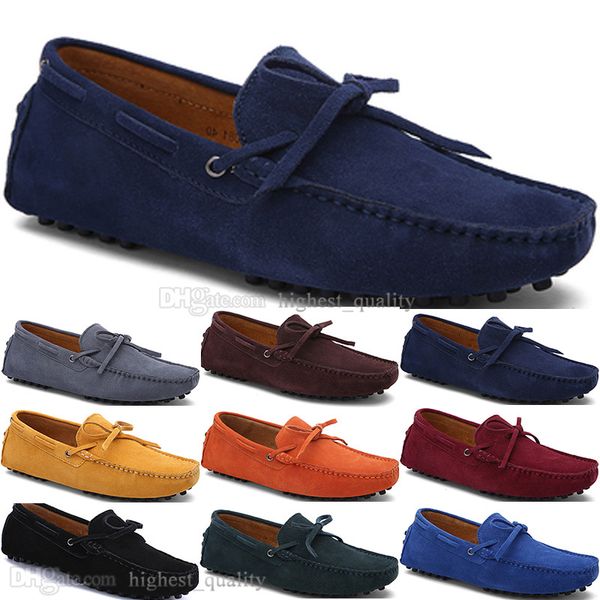 

103 new fashion mens casual shoes leather british style spring couple genuine peas scrub men drive lazy man overshoes outdoor comfortable br, Black
