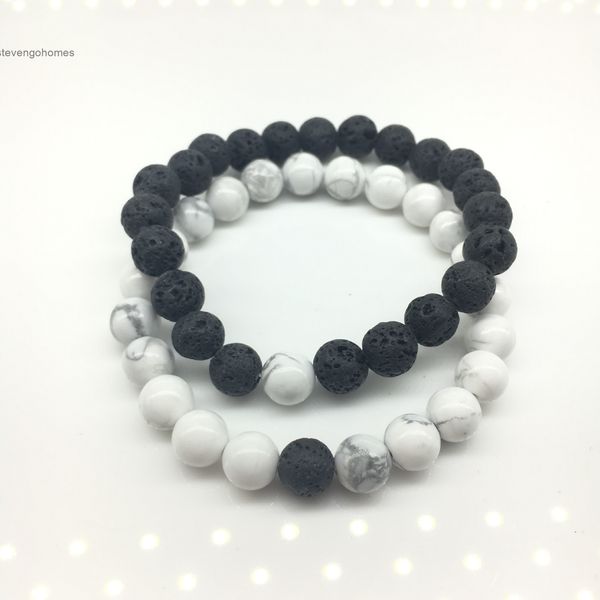 

buddha jewelry lava volcanic stone beryl 8mm beads bracelet, Silver