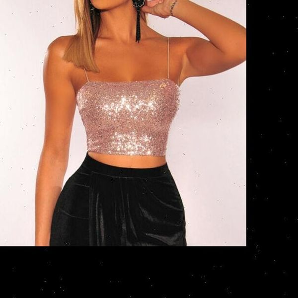

2021 women sequined rhinestone tube crop sleeveless strap bra vest tank camisole drop shipping, White