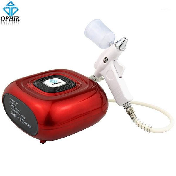 

ophir red mini air compressor with 0.3mm airbrush kit for cake hobby spraying cake decorating airbrush set_ac123r+ac1241