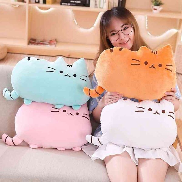 

kawaii cat pillow kitten cushion soft colorful stuffed toys gray pink white plush doll houseware gifts for girlfriend