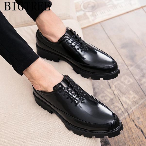 

formal shoes men office oxford shoes for mens dress boots coiffeur wedding dress 2020 short plush designer men classic, Black