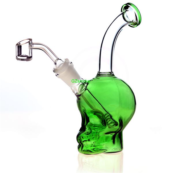 Skull Bong Glass Pipe Bong Pipa ad acqua inebriante sicario downstem accessori per fumatori di alta qualità creativi narghilè