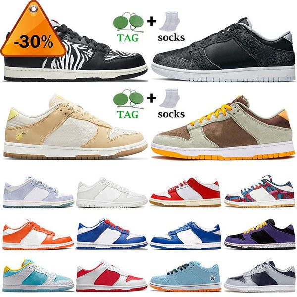 

2022 sb dunks low running shoes for men women zebra black triple white light bone tropical panda pigeon twist lemon drop dusty olive ceramic