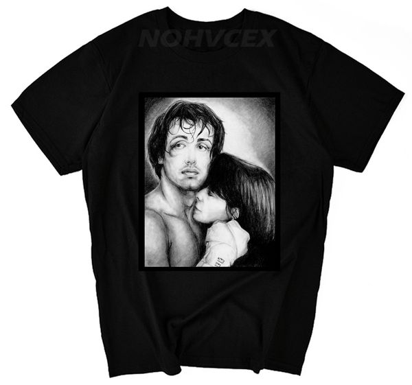 

men print rocky balboa t shirt o neck short sleeves summer fashion tshirt sport hooded sweatshirt hoodie